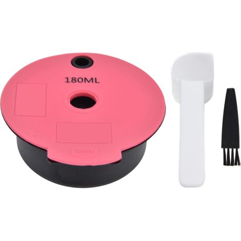 Reutilisable capsule café rose, filtre rechargeable pour TYPE CTPM12180ml, tasse doseuse 180ml (1/5)