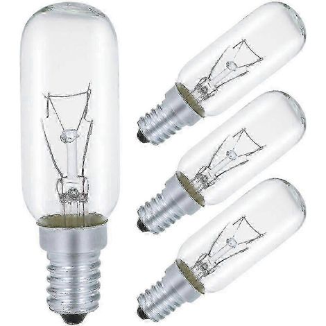 Ampoule pour hotte aspirante E14 40 W, T25 230 V, incandescente, blanc chaud 2700 K, dimmable, lot de 4 (1/4)