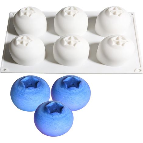 Moules en Silicone pour la Pâtisserie Ustensiles de cuisson antiadhésifs réutilisables de qualité alimentaire Moules à Gâteau en Silicone Ustensiles de Cuisson Pour cupcake muffin chocolat gelée,Bl (1/5)