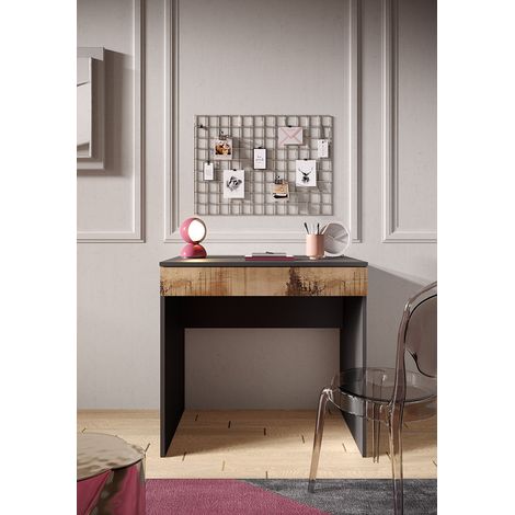 Bureau droit moderne noir mat/pero Loucia (1/5)