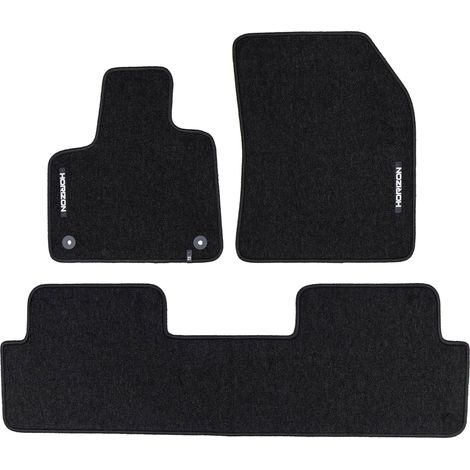 Tapis de Sol de Voiture pour DS 7 Crossback 2020-2025 E-Tense Velours Noir 3Pcs (1/5)