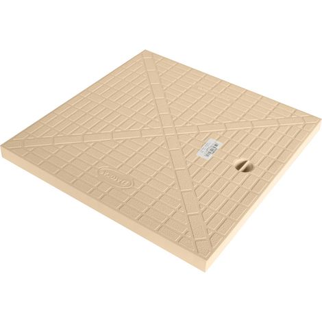 Jardibric – Couvercle de regard en polypropylène renforcé 38 x 38 cm – Résistant aux intempéries – Pour collecteur d'eaux pluviales 40 x 40 cm