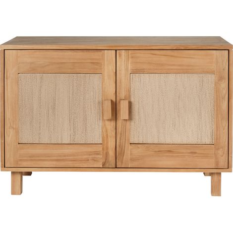 Mobile da bagno in legno massello di teak e corda intrecciata L120 cm MOSSA (1/5)