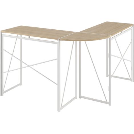 Bureau d’angle en L au design moderne, bureau informatique pour PC et ordinateur portable, table d’étude pour bureau à domicile (1/5)