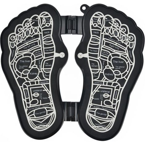 Masseur De Pieds - Rechargeable Par USB - 6 Modes 9 Intensités - Massage Par Acupression EMS - 30 X 29 X 1 Cm - 1 Pièce (1/3)