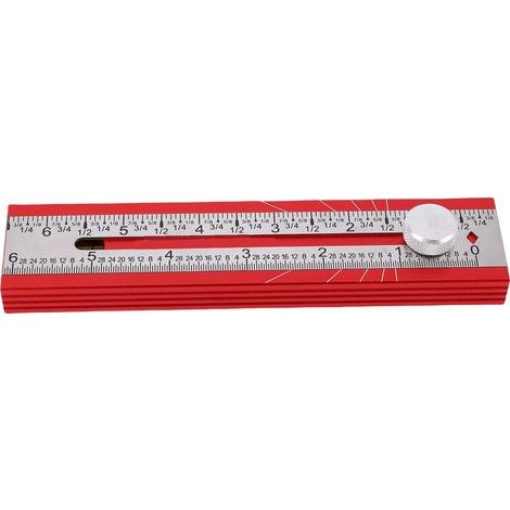 Rapporteur de marquage de Position réglable, bouton pliable multi-angle, règle de mesure de profondeur, détecteur de niveau, outil de nivellement précis pour le travail du bois (1/5)