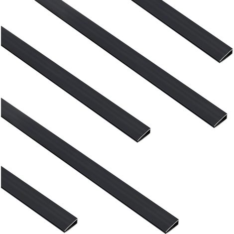 Sekey 5er Set Abdeckprofil für Sichtschutzmatten PVC Sichtschutz Zaun Zaunabdeckung, je 1 m Länge, Anthrazit (1/5)