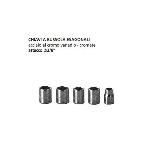 ORECA-CHIAVE A BUSSOLA ESAGONALE ATTACCO3/8 mm 19 CROMO VANADIO