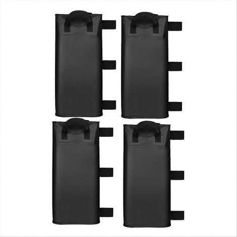 Sac de lestage à eau pour tonnelle (lot de 4), poids de 100 kg (220 lb) pour tonnelle et tente, 4 poids pour pieds de tonnelle, modèle Up Canopy 25 L noir (1/5)