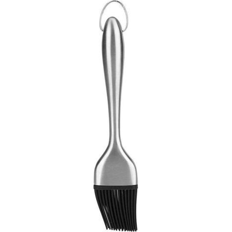 Pennello da cucina, pennello da pasticceria in silicone, pennello per olio con manico in acciaio inossidabile, per cuocere al forno, pizza, pane, torte, barbecue (1/4)