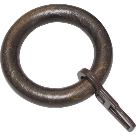 Gardinia 5627 Anelli per Tende, Legno, coloniale, 3.7x0.9, 10 unità (1/3)