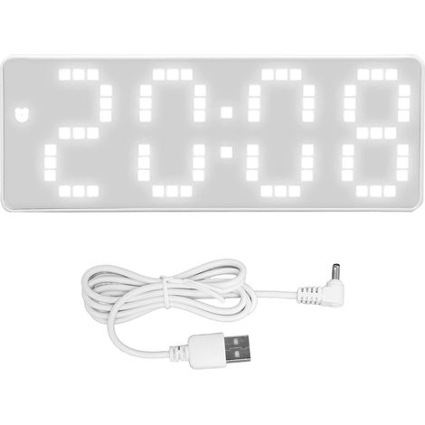 Réveil Numérique Led Avec Miroir - Affichage Date Et Température - Luminosité Réglable 3 Niveaux - Pour Chambre Étudiant (1/5)