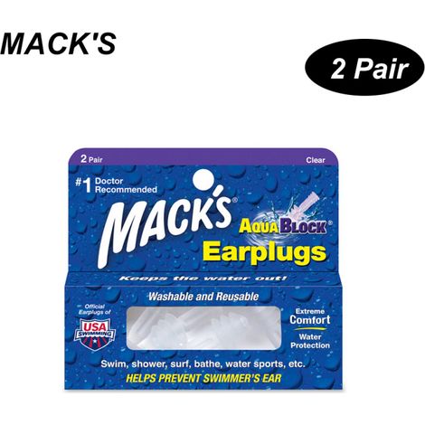 Irovami  2 paires de bouchons d'oreilles en silicone antibruit, professionnels, étanches, pour la natation, protection auditive et anti-ronflement (1/5)