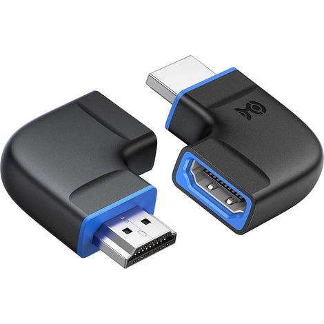 Adaptateurs HDMI Coudé Plats 270, Noir (1/5)