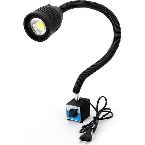 Lampe de machine CNC 220 V avec pied magnétique - Lampe de travail LED flexible et étanche - Bras lumineux pour tourner, perceuse, machine à coudre, éclairage industriel, outil lumineux