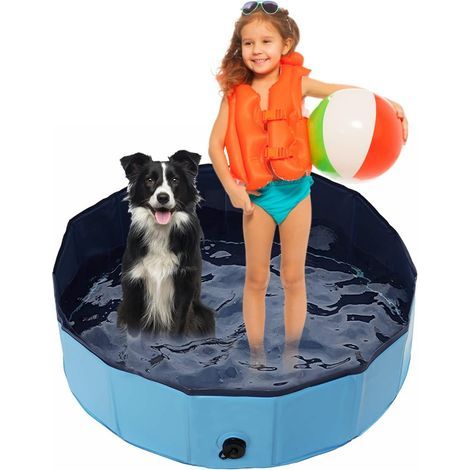 Piscine pliable pour chien, pataugeoire portable pour animaux domestiques, piscine pour enfants, piscine antidérapante en PVC pour enfants, baignoire pour chien et chat pour jardin, terrasse (1/5)