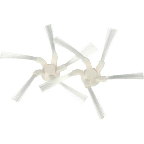 vhbw 2x Brosse latérale compatible avec Dreame W10, W10 Pro robot aspirateur - Lot de brosses, blanc