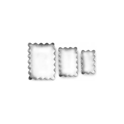 SET 3 CORTAPASTAS RECTANGULARE ONDULADOS - IBILI