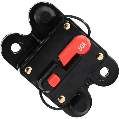Disjoncteur 50A-100A réarmable, porte-fusible étanche 12-24V pour voiture et bateau, coupe-circuit à réinitialisation, boîtier fusible neuf (1/5)