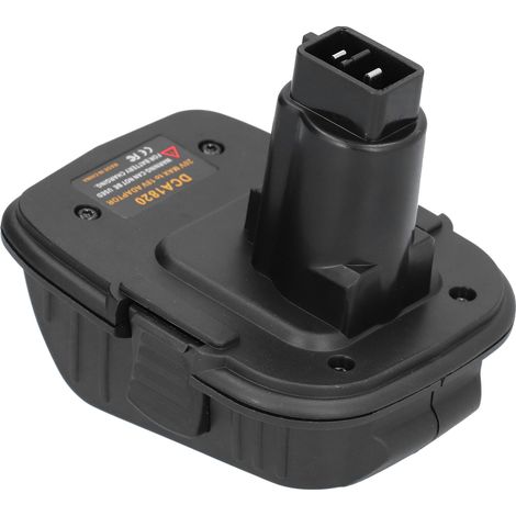 Ortviai Adaptateur de batterie 20 V pour outils électriques Dewalt DCB200/DCB205 vers 18 V, noir, DCA1820 (1/4)
