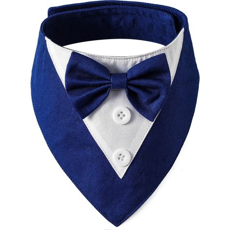Bandana Pour Chien - Collier Avec Nœud Papillon - Costume De Fête Formel Adjustable - Pour Mariage Anniversaire Halloween - 1 Pièce (1/5)