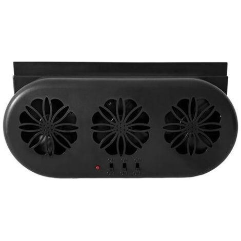 Ventilateur d'extraction pour voiture, 3 ventilateurs, alimentation solaire, USB, ventilation silencieuse, refroidissement du radiateur, automobile (1/4)