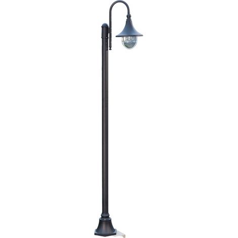 Lindby Farola exterior 'Daphne' en Negro de Aluminio