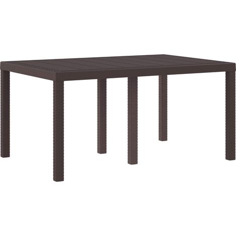 Gartentisch Braun 150 x 100 x 73 cm Poly-Rattan