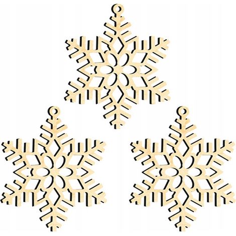 Weihnachtsbaumschmuck aus Holz Z24 3-tlg. (1/3)
