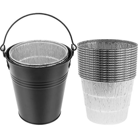 Grill Bucket for Grease Grease Bucket with 15 Tin Liners-- (1/5)