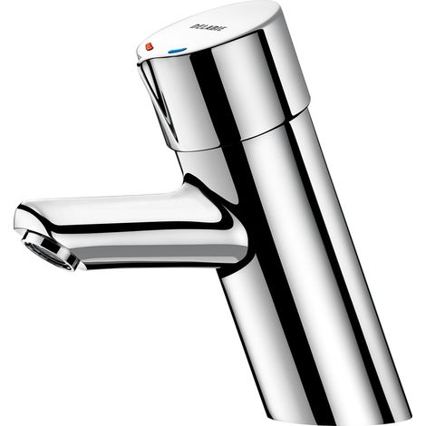 Delabie – Mitigeur de lavabo temporisé TEMPOMIX – Débit 3 l/min – Hauteur de goutte 60 mm – Corps laiton chromé – Flexibles PEX F3/8" (1/10)