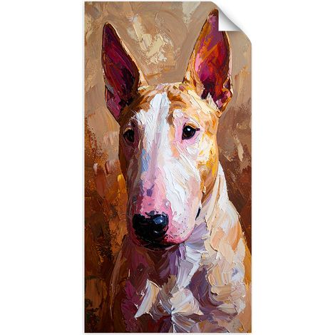 Selbstklebendes Poster – Wandsticker Bulldogge Hund Tier Beige 50x100 cm (1/3)