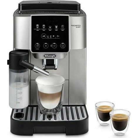 Delonghi – Cafetière filtre entièrement automatique 1,8 L – Machine à café à grain avec mousseur à lait intégré – 15 bars de pression – Écran tactile