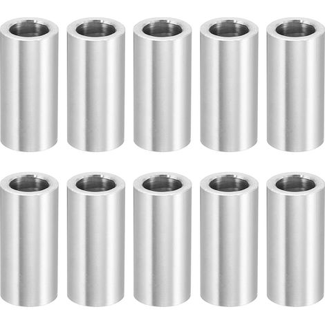 Entretoises en Aluminium M8, 10 Pièces Entretoise en Métal en Aluminium 8,2 mm Id x 12 mm Od x 25,4 mm L Entretoise en Aluminium à Vis à Tête Ronde Pour Vis de 5/16" Ou M8 (1/5)