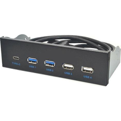 Hub USB 3.1 Gen2 à façade avant de 5,25 pouces, 2 ports USB 3.0 + 2 ports (1/5)