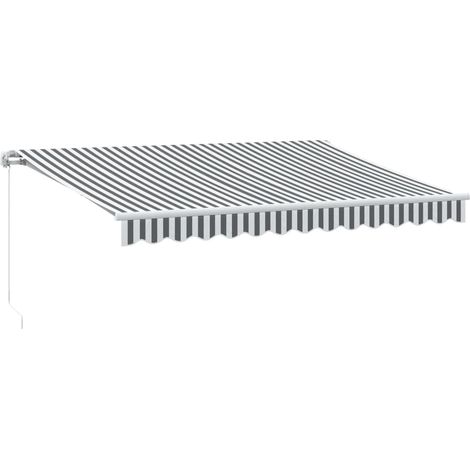 Maison Exclusive - Tenda da Sole Retrattile Manuale con LED Antracite e Bianco