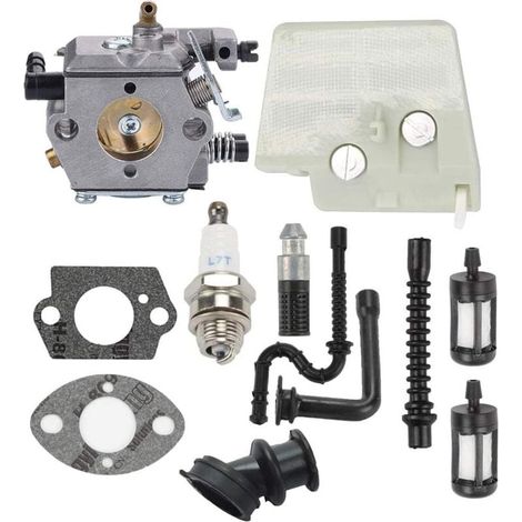 Carburatore WT-194 con filtro dell'aria di ricambio per Stihl 024 026 MS240 MS260 024AV 024S Ricambio per Walbro WT-194-1 WT-22 Carburatore per motosega sostituisce 11211200611 (1/4)