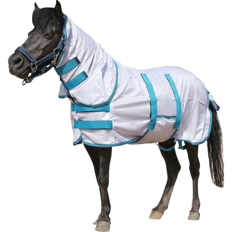 Couverture Anti-Mouches pour Mini-Cheval/Poney, Blanc 70cm (1/5)