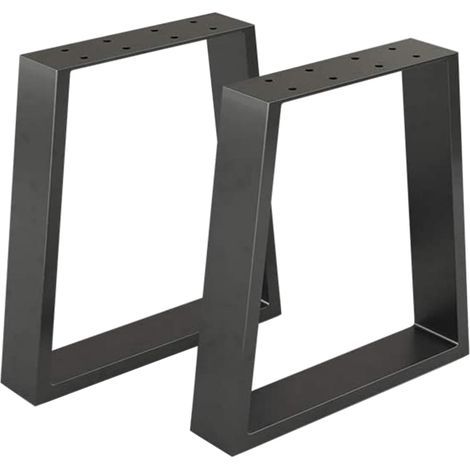 Juego de 2 patas de mesa trapezoidales de acero 42 cm de alto 030008078 (1/3)
