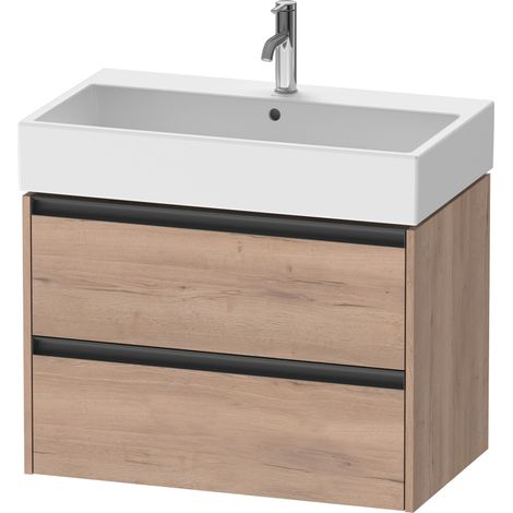 Duravit Ketho.2 Waschtischunterbau wandhängend, 2 Schubkästen,
