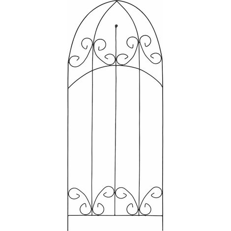 vidaXL Soporte para plantas trepadoras 3 uds hierro negro 40x100 cm (1/2)
