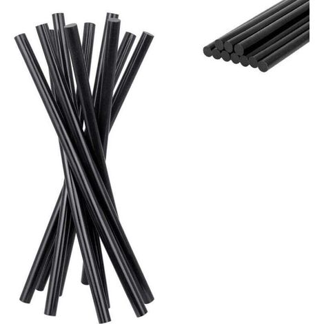 Lot de 50 Bâtons de Colle Chaude 270 x 11 mm Colle Carrosserie Automobile Extra Forte Bâton de Colle Thermofusible pour Pistolet à Colle Répartition de Débosselage Voiture Tissu Plastic - Noir (1/4)
