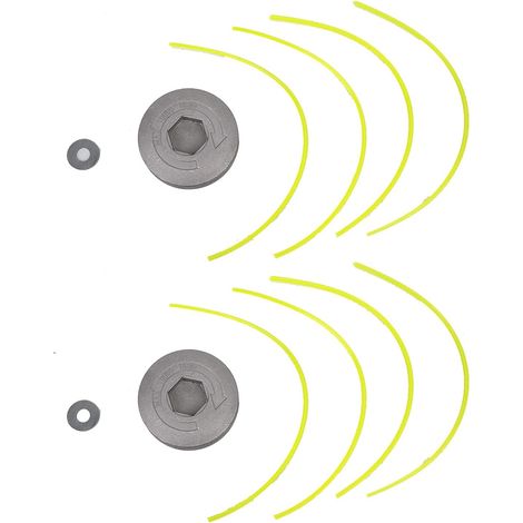 Stück Aluminium-Rasenmäher, Freischneider-Fadenkopf, Universal-Freischneiderkopf, Mäherspule, zum Ersetzen der Spule an Mäherteilen (schwarz) (1/5)