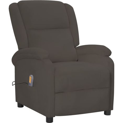 FIMEI Fauteuil de massage inclinable Gris foncé Velours (1/5)