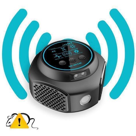 TD Ultrason Souris et Rats 360° Appareil Ultrason Souris avec PIR 300 M² Large Portée Ultrasons Anti Rongeurs pour Souris Araignée (1/4)