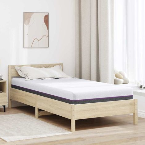 Matratze Weiß und Grau 90 x 190 cm Jacquard-Stoff