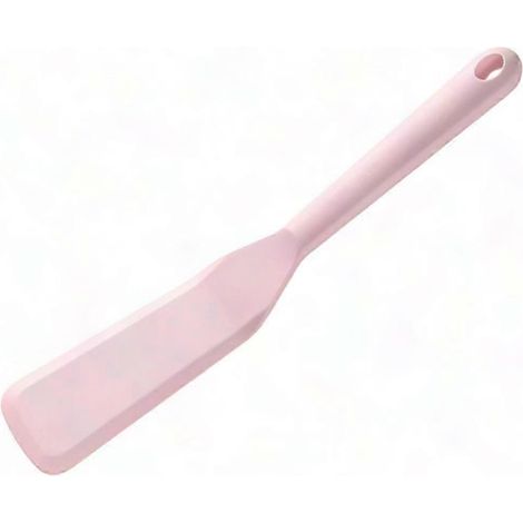 Spatule en silicone réutilisable pour cuisson, pâtisserie et friture, antiadhésive et résistante aux rayures, outil de cuisine rose, dimensions 25,5x5x5 cm, lot de 1 (1/2)