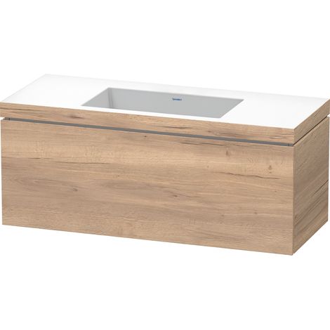 Duravit L-Cube c-bonded Set wandhängend, 1 Auszug, ohne Überlauf,