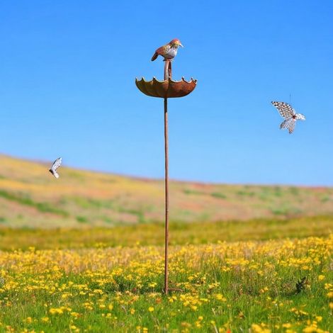 50 Inch Garden Birdfeeder Stake - Metal - L25 x W25 x H127 cm
