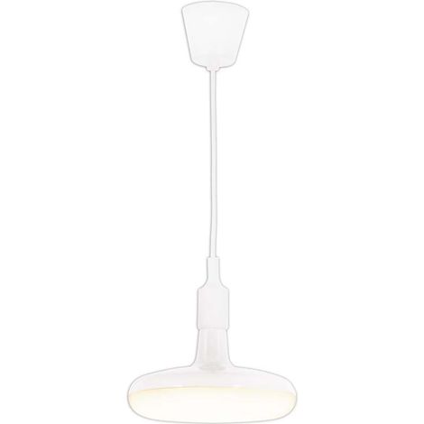 Hängelampe Pendelleuchte Wohnzimmerlampe rund Küchenlampe weiß LED H 120 cm